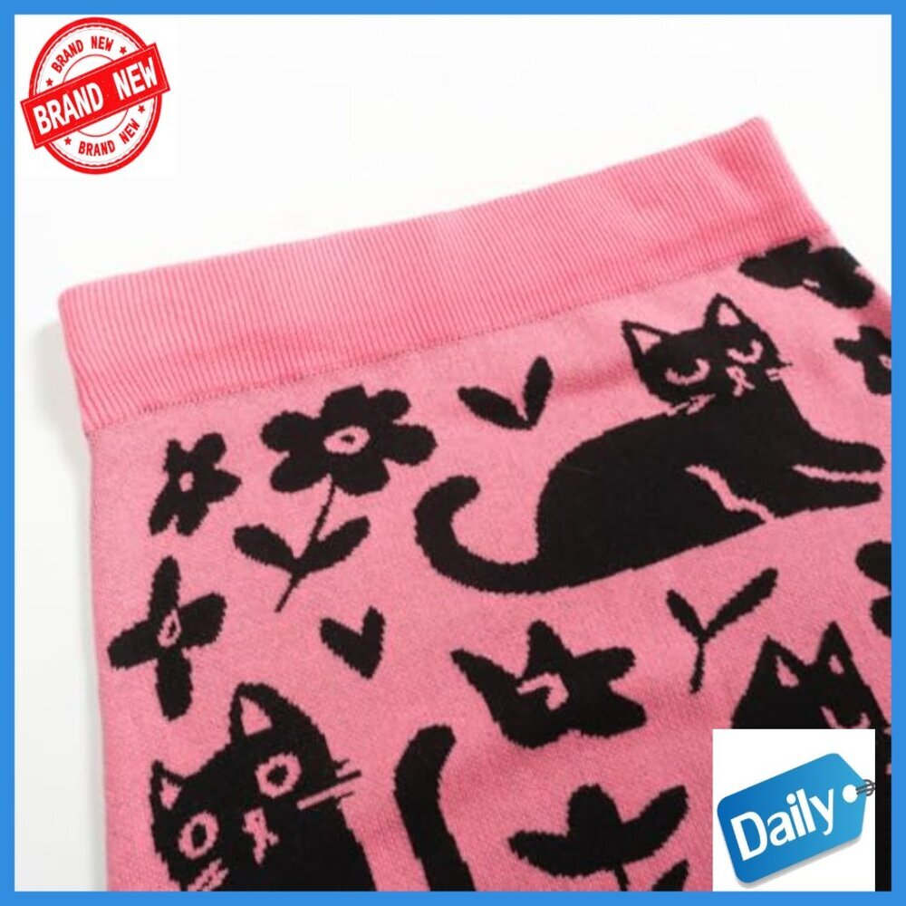 Midi Skirt High Waist A-Line Cotton Retro Animal Pattern Casual Slim Fit - Picture 3 of 7